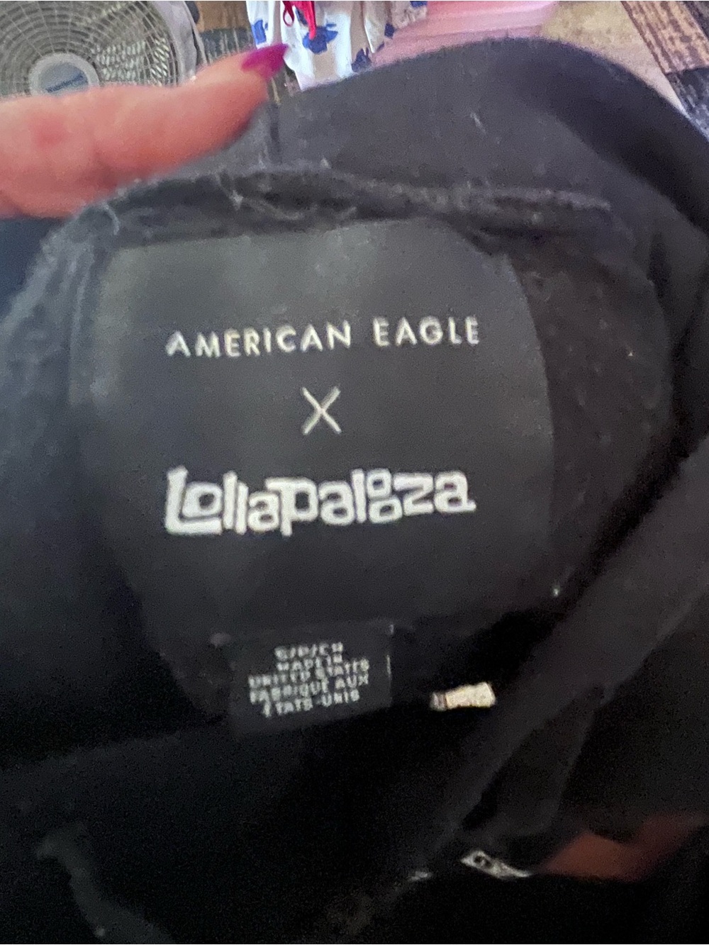 American Eagle x Lollapalooza Black Hoodie